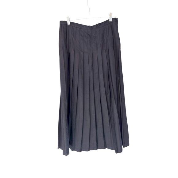 Land's End Skirt Pleated Maxi Preppy Dark Academia School Girl Scholarly Size 8 - Picture 1 of 6